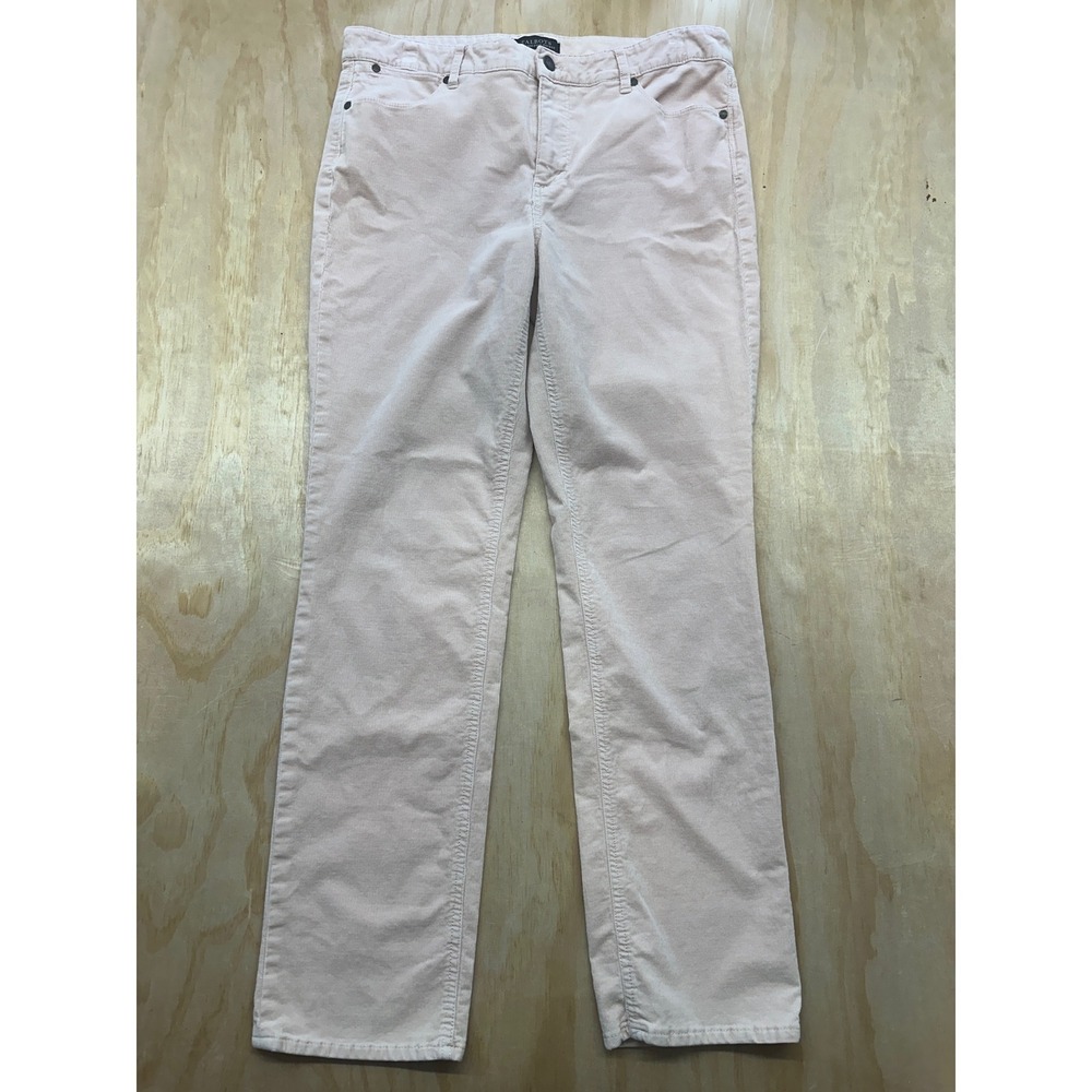 Talbots‎ Flawless Five Pocket Straight Leg Corduroy Pants Pink Womens 12 BD1024